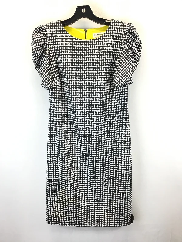 Dress Casual Midi By Shelby And Palmer In Black & White, Size: 8 Cozy Midi Dress with Pockets Dress Casual Midi By Shelby And Palmer In Black & White, Size: 8 Cozy Midi Dress with Pockets