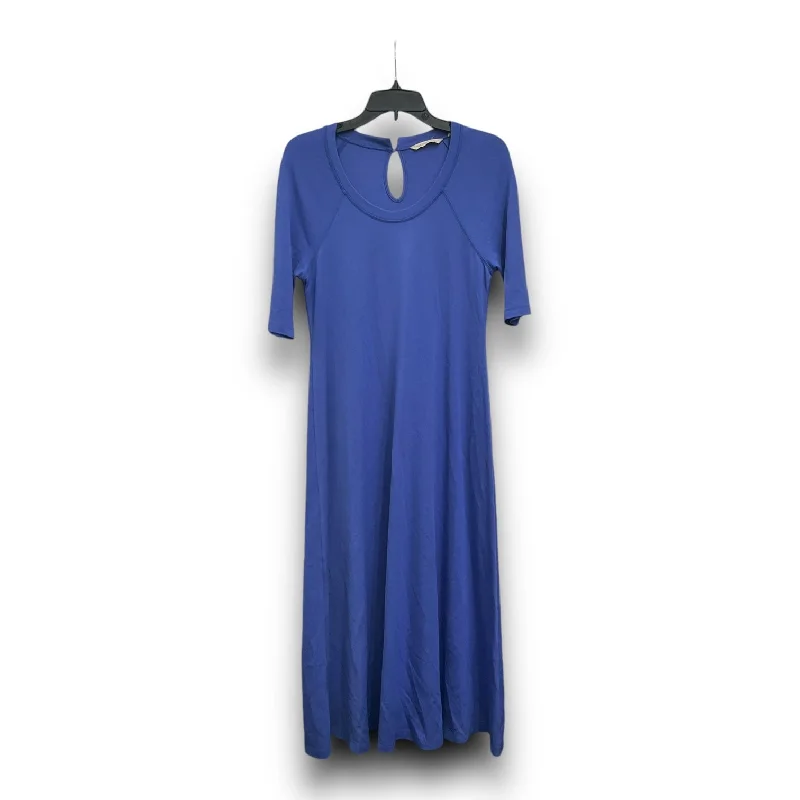Dress Casual Midi By Soft Surroundings In Blue, Size: S Trendy Smocked Waist Midi Dress