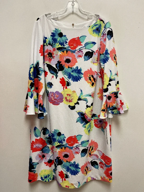 Dress Casual Midi By Tahari By Arthur Levine In Multi-colored, Size: Xl Comfortable Draped Midi Dress Dress Casual Midi By Tahari By Arthur Levine In Multi-colored, Size: Xl Comfortable Draped Midi Dress