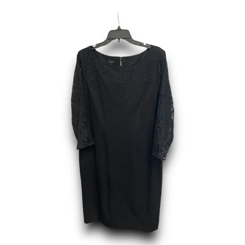 Dress Casual Midi By Talbots In Black, Size: M Trendy Midi Dress with Belt
