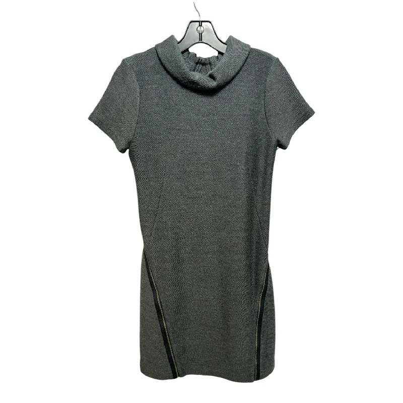 Dress Casual Midi By Theory In Grey, Size: 2 Trendy Ruffle Hem Midi Dress