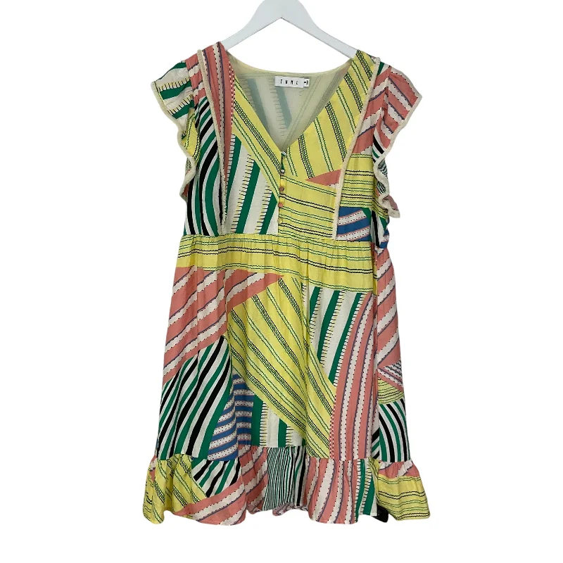 Dress Casual Midi By Thml In Multi-colored, Size: M Comfortable Adjustable Strap Midi Dress Dress Casual Midi By Thml In Multi-colored, Size: M Comfortable Adjustable Strap Midi Dress