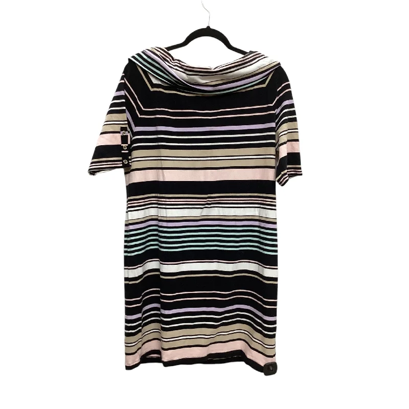 Dress Casual Midi By Tommy Hilfiger In Striped Pattern, Size: Xl Elegant Satin Midi Dress Dress Casual Midi By Tommy Hilfiger In Striped Pattern, Size: Xl Elegant Satin Midi Dress