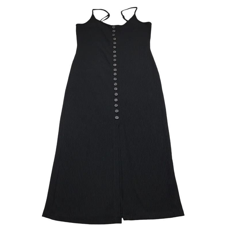 Dress Casual Midi By Vestique In Black, Size: M Comfortable Ribbed Midi Dress