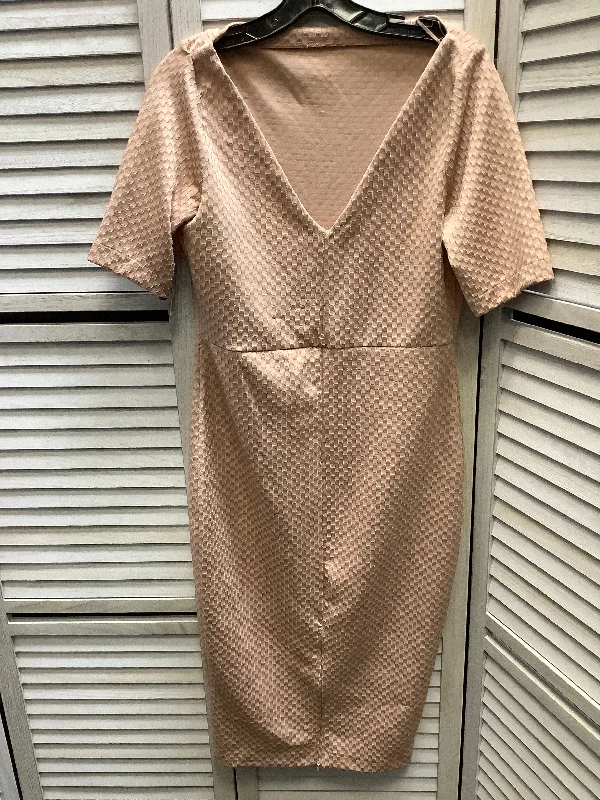 Dress Casual Midi By Zara In Pink, Size: L Stylish Tiered Midi Dress
