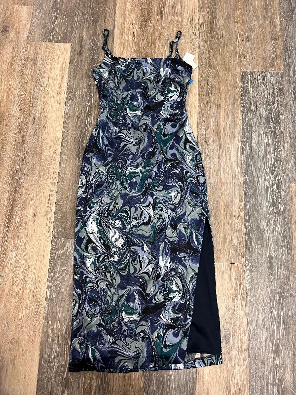 Dress Party Midi By Abercrombie And Fitch In Blue, Size: Xs Elegant Satin Midi Dress Dress Party Midi By Abercrombie And Fitch In Blue, Size: Xs Elegant Satin Midi Dress