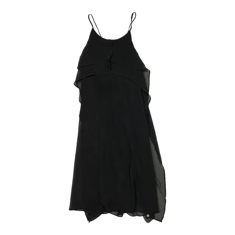 Dress Party Midi By Bcbgmaxazria In Black, Size: S Trendy Floral Wrap Midi Dress