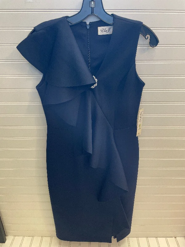 Dress Party Midi By Eliza J In Navy, Size: 4 Comfortable Sleeveless Midi Dress