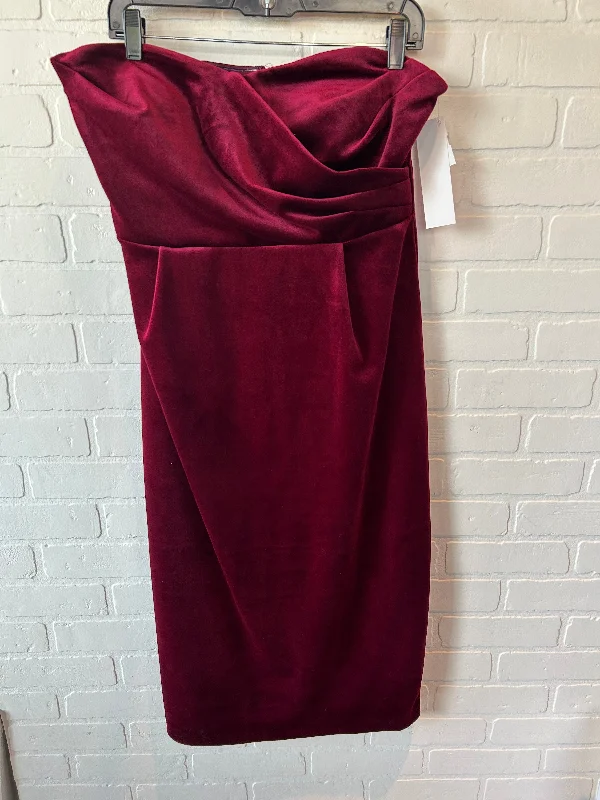 Dress Party Midi By Express In Red, Size: L Stylish Cold Shoulder Midi Dress