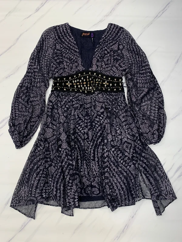 Dress Party Midi By Free People In Black, Size: 2 Trendy Ruffled Sleeve Midi Dress