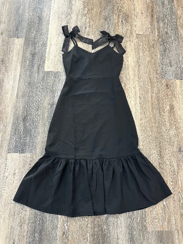 Dress Party Midi By Lulus In Black, Size: S Trendy Off-Shoulder Ruffle Midi Dress