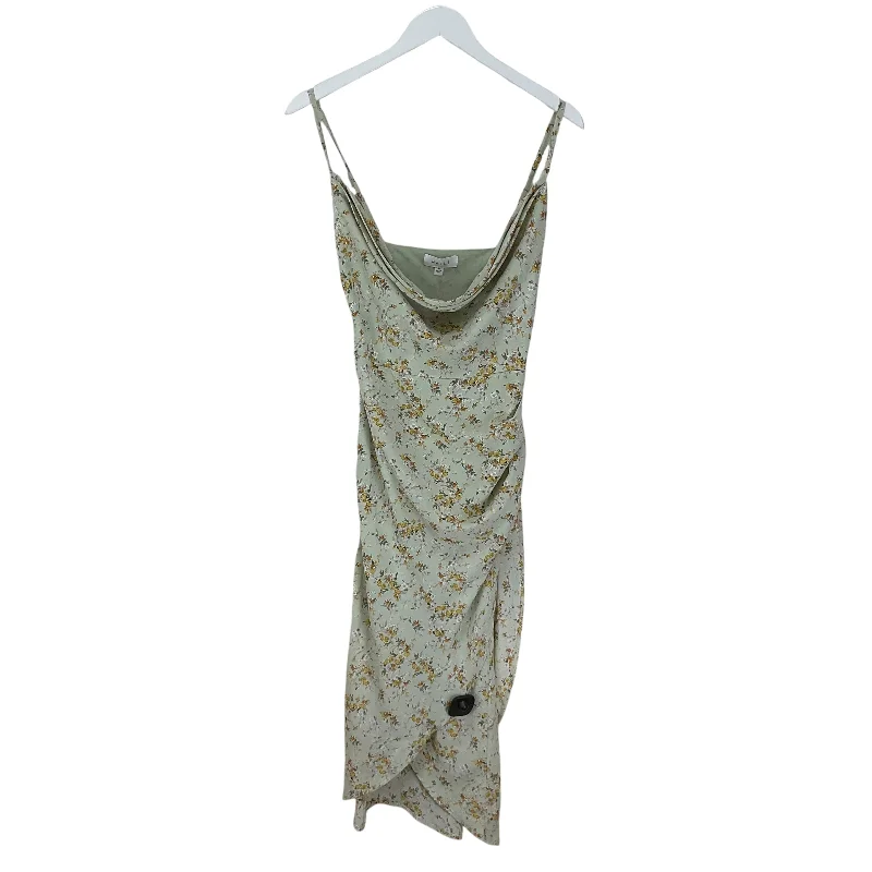 Dress Party Midi By Mable In Green, Size: M Stylish Cold Shoulder Midi Dress
