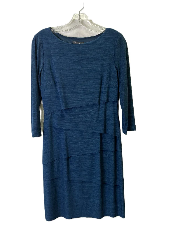 Dress Party Midi By Tahari By Arthur Levine In Teal, Size: S Trendy Ruffled Sleeve Midi Dress Dress Party Midi By Tahari By Arthur Levine In Teal, Size: S Trendy Ruffled Sleeve Midi Dress