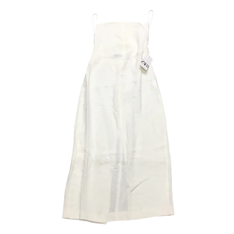 Dress Party Midi By Zara In Cream, Size: M Fashionable Pencil Midi Dress