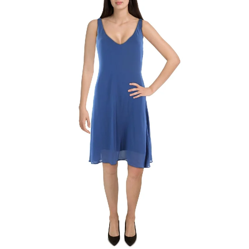 Lauren Ralph Lauren Womens Solid Midi Sheath Dress Stylish Wraparound Midi Dress