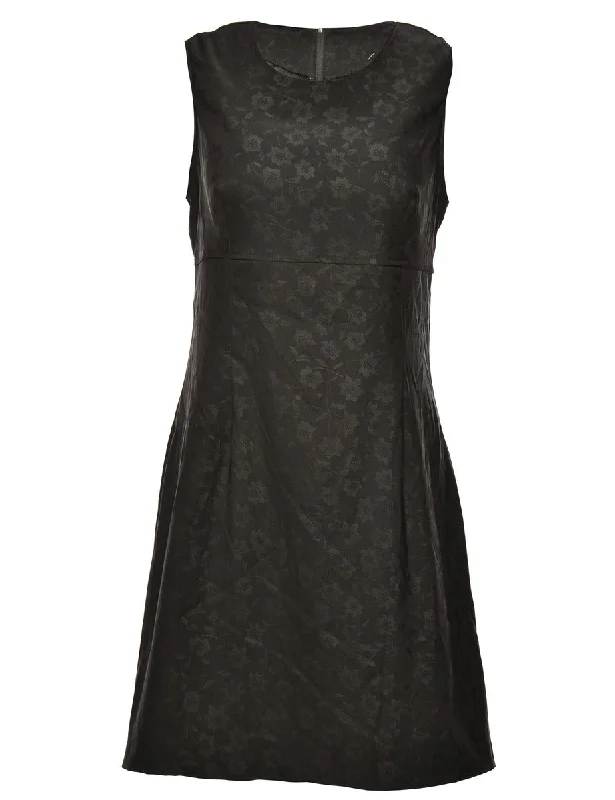 Midi Length Black Dress - L Fashionable One-Shoulder Midi Dress