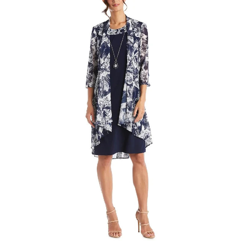 R&M Richards Womens Textured Midi Two Piece Dress Trendy Off-Shoulder Button Midi Dress R&M Richards Womens Textured Midi Two Piece Dress Trendy Off-Shoulder Button Midi Dress