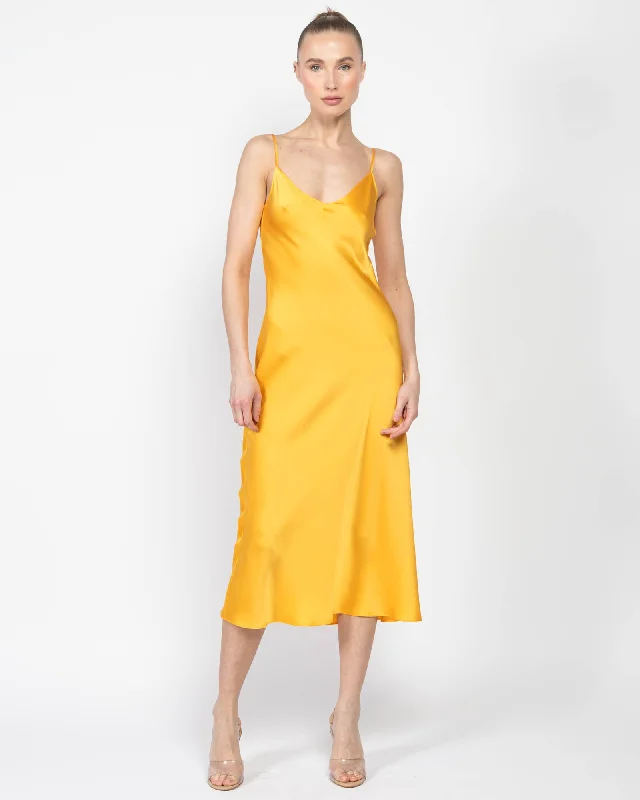 Taylor Midi Slip Dress Trendy Shift Midi Dress