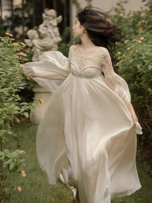 Victorian Style Fairy Dress Woman Romantic Vintage Lace Chiffon Floor Length Dresses For Evening Date Birthday Party Vestido Tunics Cozy comfortable Victorian Style Fairy Dress Woman Romantic Vintage Lace Chiffon Floor Length Dresses For Evening Date Birthday Party Vestido Tunics Cozy comfortable