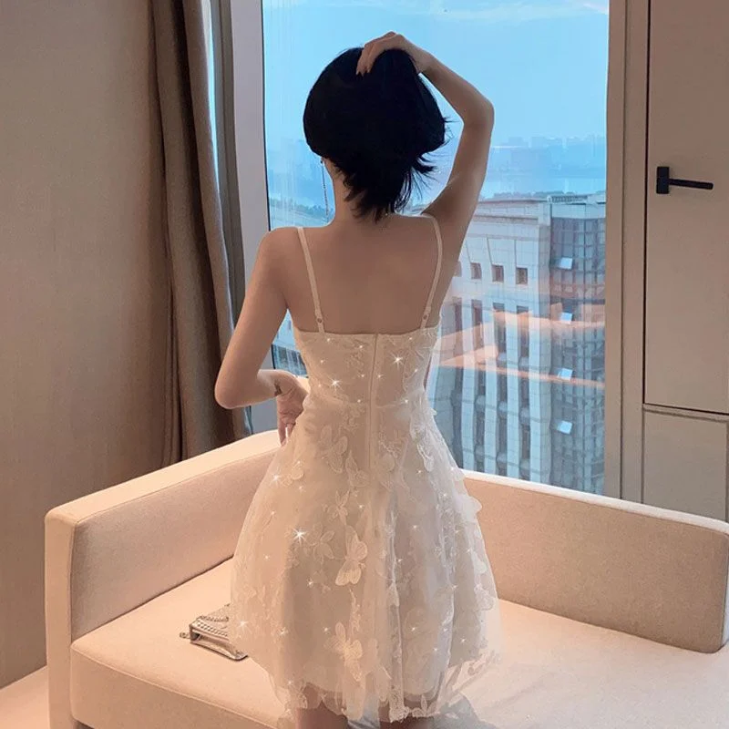 IKERRLAX Princess Dress Female Adult Super Fairy Mesh Birthday Dress Sexy Collar Waist Slimming Puffy Sling Dress Tunics Essential wardrobe IKERRLAX Princess Dress Female Adult Super Fairy Mesh Birthday Dress Sexy Collar Waist Slimming Puffy Sling Dress Tunics Essential wardrobe