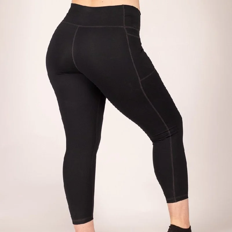 Women's Agility 7/8 High Waisted Leggings - Black Comfortable Full-Body Compression Leggings Women's Agility 7/8 High Waisted Leggings - Black Comfortable Full-Body Compression Leggings